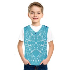 Repeatable Patterns Shutterstock Blue Leaf Heart Love Kids  Sportswear by Mariart