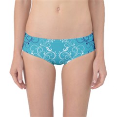 Repeatable Patterns Shutterstock Blue Leaf Heart Love Classic Bikini Bottoms by Mariart