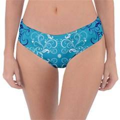 Repeatable Patterns Shutterstock Blue Leaf Heart Love Reversible Classic Bikini Bottoms