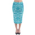 Repeatable Patterns Shutterstock Blue Leaf Heart Love Midi Pencil Skirt View1