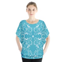 Repeatable Patterns Shutterstock Blue Leaf Heart Love Blouse