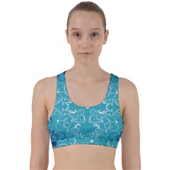 Repeatable Patterns Shutterstock Blue Leaf Heart Love Back Weave Sports Bra