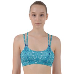 Repeatable Patterns Shutterstock Blue Leaf Heart Love Line Them Up Sports Bra