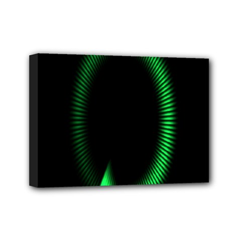 Rotating Ring Loading Circle Various Colors Loop Motion Green Mini Canvas 7  X 5  by Mariart