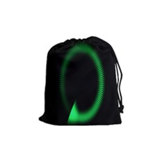 Rotating Ring Loading Circle Various Colors Loop Motion Green Drawstring Pouches (medium)  by Mariart