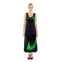 Rotating Ring Loading Circle Various Colors Loop Motion Green Sleeveless Maxi Dress