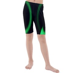 Rotating Ring Loading Circle Various Colors Loop Motion Green Kids  Mid Length Swim Shorts by Mariart