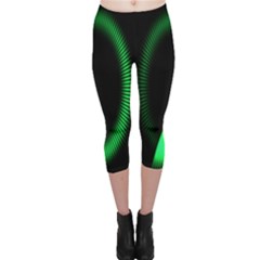 Rotating Ring Loading Circle Various Colors Loop Motion Green Capri Leggings  by Mariart