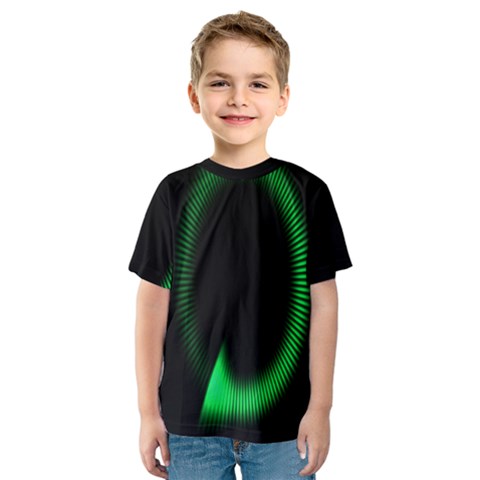 Rotating Ring Loading Circle Various Colors Loop Motion Green Kids  Sport Mesh Tee by Mariart