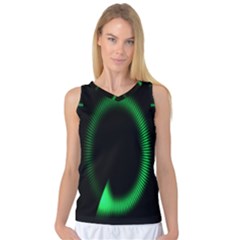 Rotating Ring Loading Circle Various Colors Loop Motion Green Women s Basketball Tank Top by Mariart