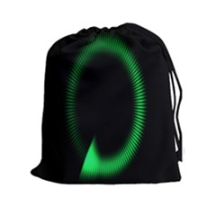 Rotating Ring Loading Circle Various Colors Loop Motion Green Drawstring Pouches (xxl) by Mariart