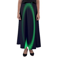 Rotating Ring Loading Circle Various Colors Loop Motion Green Flared Maxi Skirt by Mariart