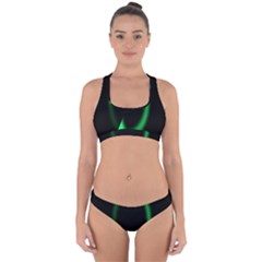 Rotating Ring Loading Circle Various Colors Loop Motion Green Cross Back Hipster Bikini Set by Mariart