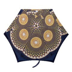 Sahasrara Blue Mini Folding Umbrellas by Mariart