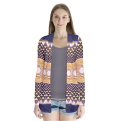 Sahasrara Blue Drape Collar Cardigan