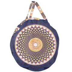 Sahasrara Blue Giant Round Zipper Tote