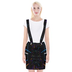 Seamless 3d Animation Digital Futuristic Tunnel Path Color Changing Geometric Electrical Line Zoomin Braces Suspender Skirt by Mariart