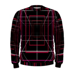 Retro Neon Grid Squares And Circle Pop Loop Motion Background Plaid Men s Sweatshirt by Mariart