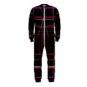 Retro Neon Grid Squares And Circle Pop Loop Motion Background Plaid OnePiece Jumpsuit (Kids) View1