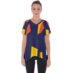 Slider Explore Further Cut Out Side Drop Tee by Mariart