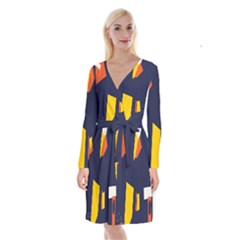 Slider Explore Further Long Sleeve Velvet Front Wrap Dress