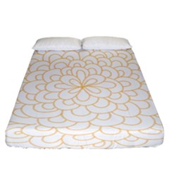 Rosette Flower Floral Fitted Sheet (california King Size)