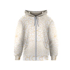 Rosette Flower Floral Kids  Zipper Hoodie by Mariart