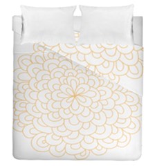 Rosette Flower Floral Duvet Cover Double Side (queen Size)