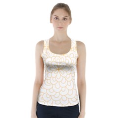 Rosette Flower Floral Racer Back Sports Top