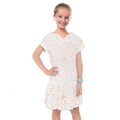 Rosette Flower Floral Kids  Drop Waist Dress by Mariart