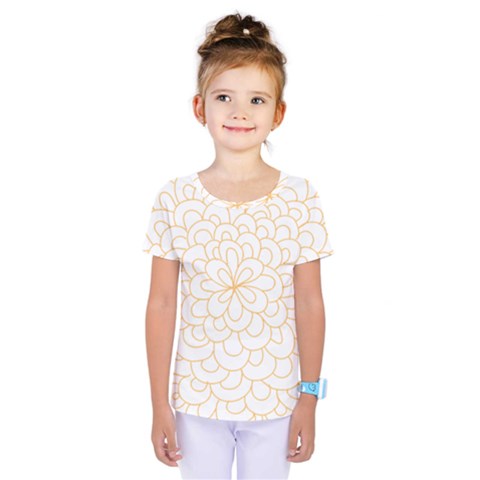 Rosette Flower Floral Kids  One Piece Tee by Mariart