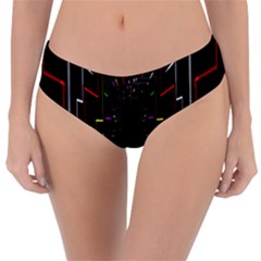 Seamless 3d Animation Digital Futuristic Tunnel Path Color Changing Geometric Electrical Line Zoomin Reversible Classic Bikini Bottoms by Mariart