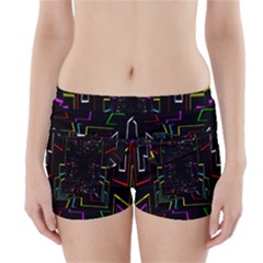 Seamless 3d Animation Digital Futuristic Tunnel Path Color Changing Geometric Electrical Line Zoomin Boyleg Bikini Wrap Bottoms by Mariart