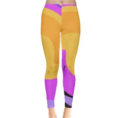 Spiral Digital Pop Rainbow Leggings  by Mariart