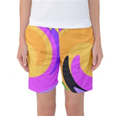 Spiral Digital Pop Rainbow Women s Basketball Shorts