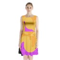 Spiral Digital Pop Rainbow Sleeveless Waist Tie Chiffon Dress View1