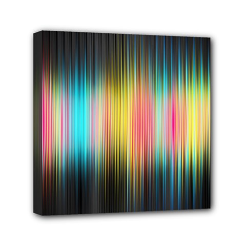 Sound Colors Rainbow Line Vertical Space Mini Canvas 6  X 6 