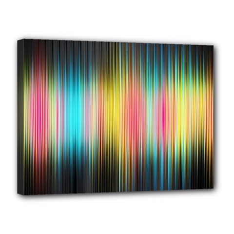 Sound Colors Rainbow Line Vertical Space Canvas 16  X 12 