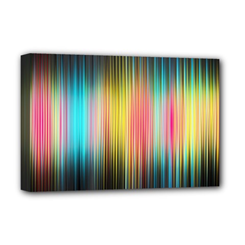 Sound Colors Rainbow Line Vertical Space Deluxe Canvas 18  X 12   by Mariart