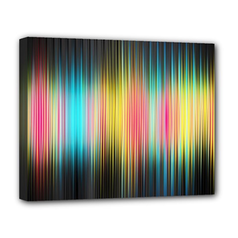 Sound Colors Rainbow Line Vertical Space Deluxe Canvas 20  X 16  