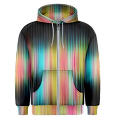 Sound Colors Rainbow Line Vertical Space Men s Zipper Hoodie by Mariart