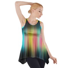 Sound Colors Rainbow Line Vertical Space Side Drop Tank Tunic