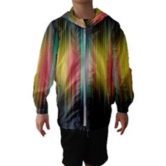 Sound Colors Rainbow Line Vertical Space Hooded Wind Breaker (kids)