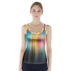 Sound Colors Rainbow Line Vertical Space Racer Back Sports Top