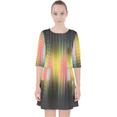 Sound Colors Rainbow Line Vertical Space Pocket Dress