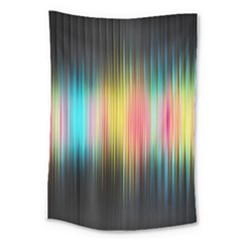 Sound Colors Rainbow Line Vertical Space Large Tapestry