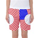 Stars Stripes Circle Red Blue Women s Basketball Shorts View1