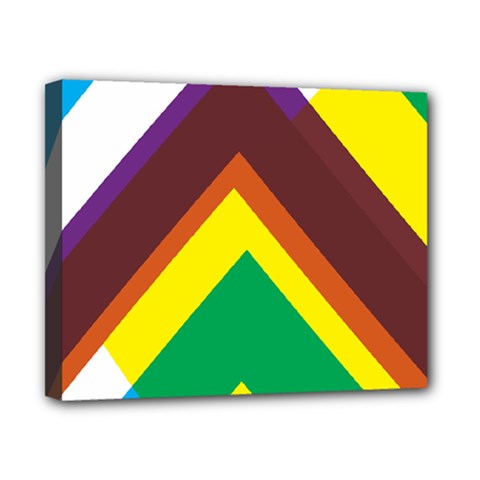 Triangle Chevron Rainbow Web Geeks Canvas 10  X 8 