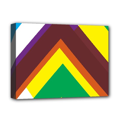 Triangle Chevron Rainbow Web Geeks Deluxe Canvas 16  X 12  