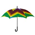 Triangle Chevron Rainbow Web Geeks Hook Handle Umbrellas (Large) View3